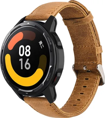 Produktbild von Strap-it Xiaomi Watch S1 Lederarmband (Braun)