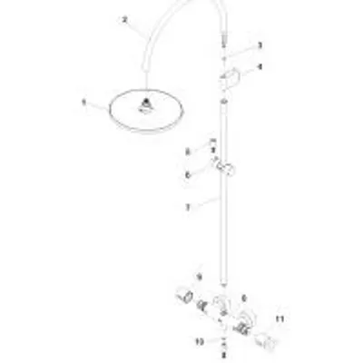 Produktbild von DORNBRACHT 34460809-27 Showerpipe mit Brause-Thermostat VAIA
