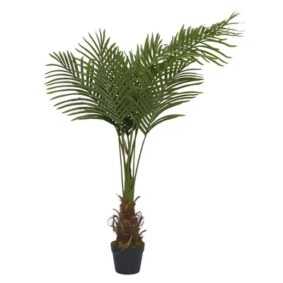 Image de Palmier d'arec artificiel 120 cm - Plante tropicale artificielle réaliste en pot - Palmier décoratif facile d'entretien pour l'intérieur et l'extérieur - Vert