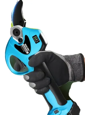 Image de Taille-haies électriques, moteur sans balais, double batterie incluse, bleu, deux batteries