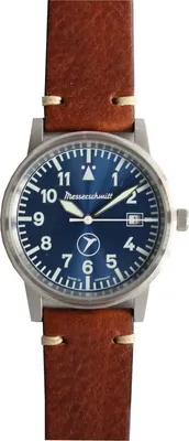Produktbild von Aristo Herren Messerschmitt Uhr Fliegeruhr ME-9673BLVIN Leder
