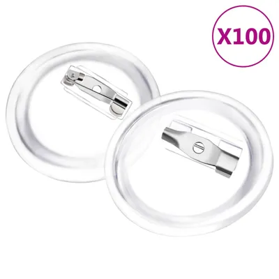 Obrázek produktu pro Placky se špendlíky 100 setů akryl 25 mm