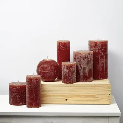 Obrázok produktu pre Značková sviečka Stumpenkerze, priemer 10 cm, výška 15 cm, farba: kognak, približne 120 hodín horenia.