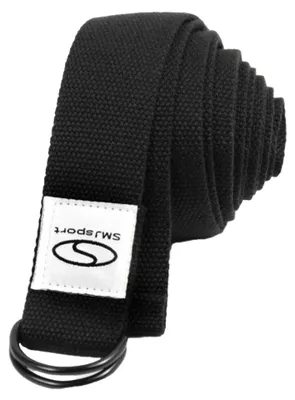 Immagine prodotto di SMJ Sport - Cinghia per yoga, cotone PP2433 (taglia unica) (nero)