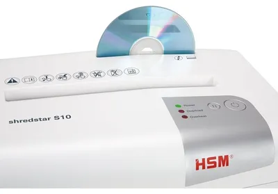 Produktbild von HSM Aktenvernichter Shredstar S10 1042121 Streifen 6mm weiß