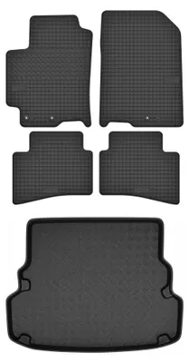 Obrázok produktu pre Gumové autokoberce SolidTread + vaňa kufra pre: Kia Rio IV 2017-2023 sedan 5 ks