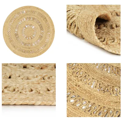 Produktbild von vidaXL Teppich Handgefertigt Jute Geflochten 90 cm - Teppich - Teppiche - Läufer - Webteppich