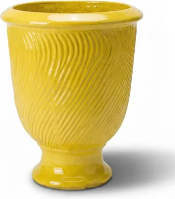 Obrázok produktu pre Záhradný kvetináč veľký Provencelia MORGANE, mrazuvzdorný, Žltá, Ø55 x V69 cm