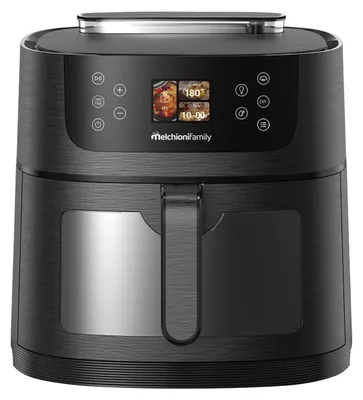 Immagine prodotto di Friggitrice ad aria calda Melchioni 8 L AI con funzione vapore, 1800 W, 24 programmi, display