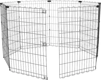 Imagen del producto de Jaula plegable para perros y otras mascotas, de metal, sin puerta, 91 cm