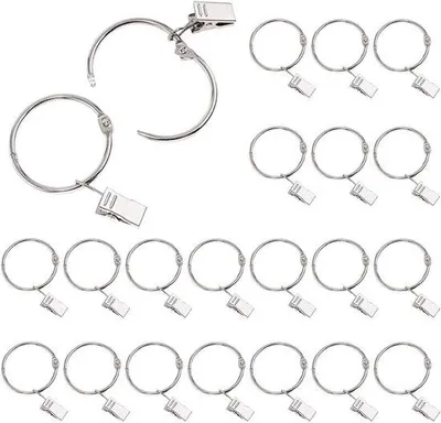 Immagine prodotto di Ganci metallici a clip per tende, 40 pezzi, Ø 32 mm (interno)