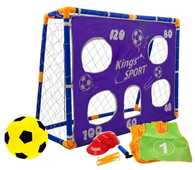 Image de Grand but de football pour enfants + tapis d'arrivée + ballon + T-shirts + marqueurs