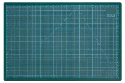 Produktbild von Grüne Schneideunterlage A3 (45 cm x 30 cm) mit Rasteraufdruck für präzises Schneiden