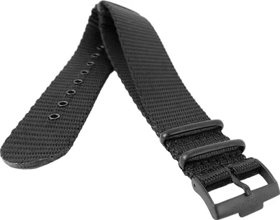 Produktbild von Jacques Lemans Liverpool Uhrenarmband 24mm | Durchzugsband 1-1756, Farbe:schwarz/schwarz