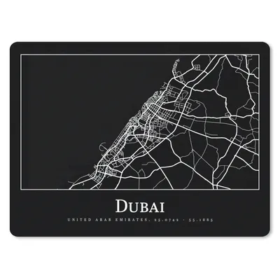 Produktbild von MuchoWow® Mauspad Mousepad Dubai Stadtplan - Karte 23x19 cm - Mousepads - Maus Mat - Pad - Mausunterlage - Schreibtischunterlage - Mauspad