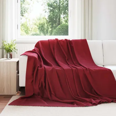 Produktbild von Bestmöbel Wohndecken 24 Stück Bordeauxrot 270 x 240 cm Fleece - Decken CC611922