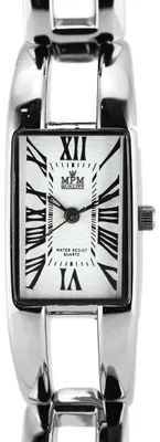 Produktbild von MPM-Quality Damenuhr Metall Silber Zifferblatt Weiß Metallarmband Ø 18 mm