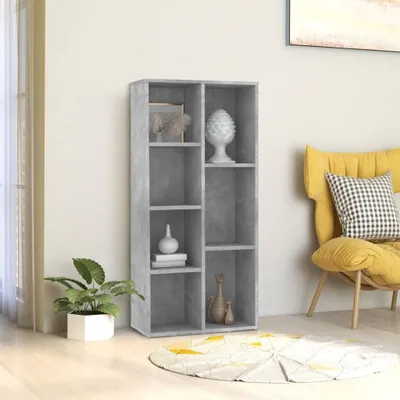Produktbild von vidaXL Bücherregal Betongrau 50x25x106 cm Holzwerkstoff - Bücherschrank - Bücherschränke - Bücherregal - Bücherregale
