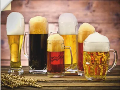 Produktbild von ARTland Wandbild, selbstklebend Biervielfalt Größe: 60x45 cm