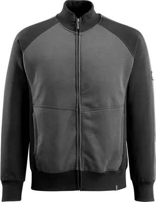Produktbild von MASCOT® Amberg Sweatshirt mit Reißverschluss Größe L, dunkelanthrazit/schwarz | Packung (1 Stück)