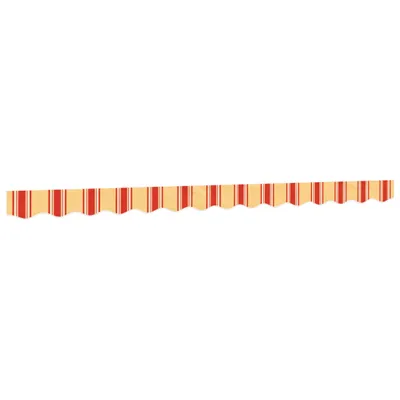 Image de vidaXL Volant de store jaune et orange rayé 3,5 m