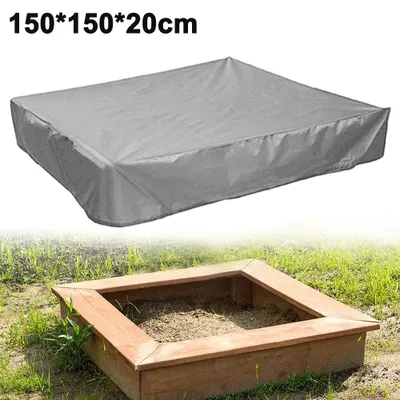 Produktbild von Sandkasten Abdeckung 150x150x20cm, Wasserdicht 420D Oxford-Stoff Kordelzug Sandkastenabdeckung Sandkastenplane Abdeckplane
