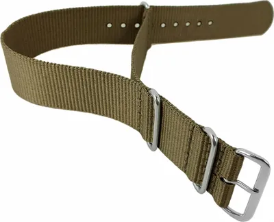 Produktbild von Outdoorband XL Uhrenarmband 18mm Nylon | Minott Durchzugsband 29862, Farbe:oliv