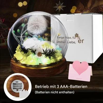 Produktbild von Geschenke für Frauen zum Valentinstag Pusteblume im Glas Geschenkideen, Geburtstagsgeschenk für Freundin Schwester Erzieherin Mama Oma, Wunscherfüller