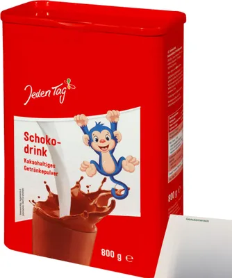 Produktbild von Jeden Tag Schokodrink (800g Dose) + usy Block