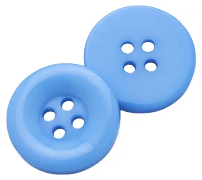 Image de Boutons - Boutons ronds à 4 trous - À coudre, pour vêtements et travaux manuels - 30 pièces, 28 mm, bleu