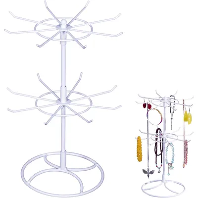 Produktbild von Eleganter Schmuckständer für Haarschmuck, Halsketten, Armbänder und Lippenstifte, stilvolles Regal zur edlen Präsentation und geordneten Aufbewahrung.
