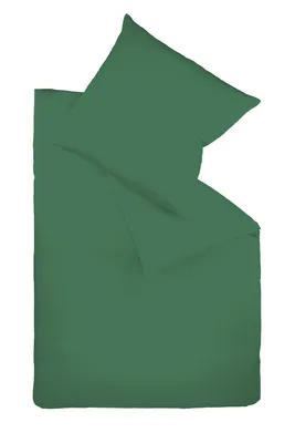 Produktbild von Fleuresse Mako-Satin-Bettwäsche Colours, jagdgrün