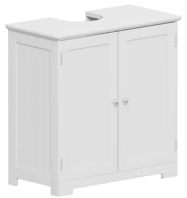 Waschtischunterschrank 2-türig, 30x60x60 cm, Weiß, MDF