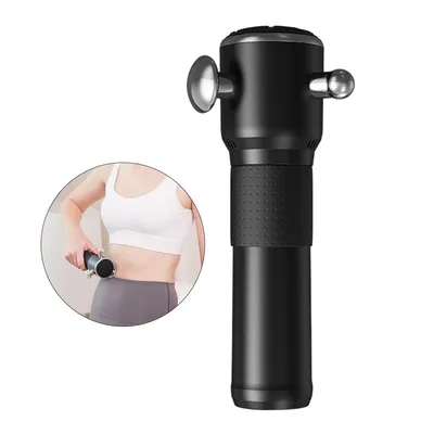 Produktbild von Tragbare Massagepistole kabellos, Muskelmassager für Rücken, Beine, Schultern & Nacken, 4 Köpfe, 3 Intensitätsstufen