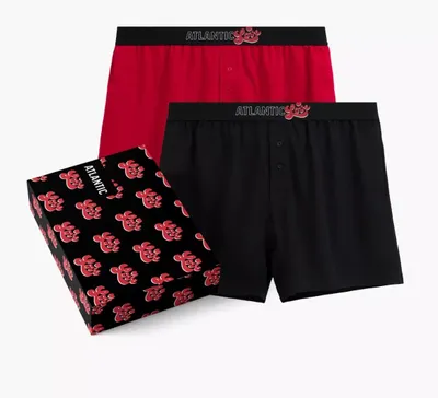 Produktbild von Boxershorts Atlantic klassischer Schnitt 100% Baumwolle Schwarz/Rot XL