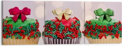 Produktbild von Bild auf Leinwand - Leinwandbild - Cupcakes Dessert Kuchen gebacken - 150x50cm - Wand Bild - Wanddeko - Leinwanddruck - Bilder - Kunstdruck - Leinwand bilder - Wandkunst - CA150x50-2436