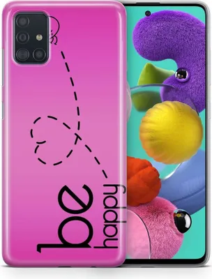 Produktbild von Handyhülle Schutzhülle für Sony Xperia XA1 Ultra Case Cover Tasche Bumper Etuis TPU, Modell:Sony Xperia XA1 Ultra, Motiv auswählen:Be Happy Pink