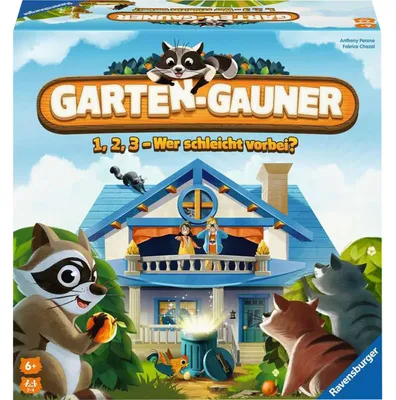 Zdjęcie produktu dla Ravensburger 22698 - Oszuści w ogrodzie: 1, 2, 3 - Kto przemknie obok? - Gra dla dzieci od 6 lat dla 2-4 graczy 22698