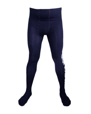 Produktbild von Herrenstrumpfhosen aus Baumwolle Winter Marine-Weiß Größe 54-56