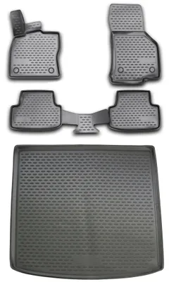 Produktbild von Gummi Kofferraumwanne + Fußmatten Set für VW Golf 7 5G, Bj. 2013-