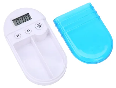 Image de Organisateur électrique pour médicaments, distributeur de pilules numérique avec alarme de rappel, idéal pour les voyages