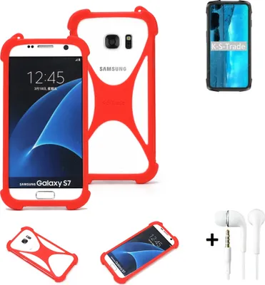 Produktbild von Handy-hülle + Kopfhörer kompatibel mit Cubot KingKong 7 Schutz-hülle Bumper Silikon Schutz Hülle Cover Case Silikoncase Silikonbumper TPU Softcase