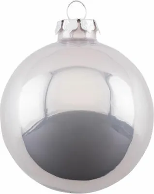 Immagine prodotto di Gift Company Christbaumkugel Opal, Weihnachtskugel, Baumschmuck, Glas, Grau, Ø 6 cm, 11699