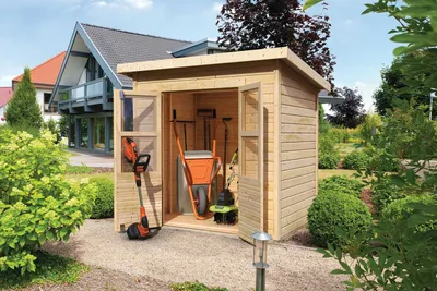Produktbild von Karibu Gartenhaus Gerätehaus Merseburg 3 naturbelassen 212x154x219 cm