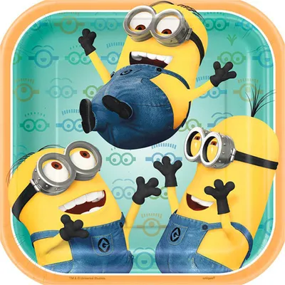 Produktbild von "Minions" Tischdeko | Pappteller 17cm/8Stk.