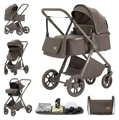 Productafbeelding van 3-in-1 kinderwagen met autostoel en reiswieg