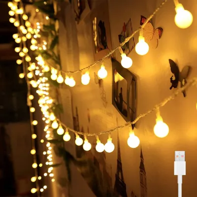 Productafbeelding van USB-lichtketting 7 m, 40 LEDs, Warmwit, Voor Binnen En Buiten