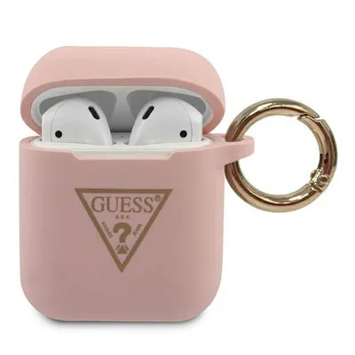 Immagine prodotto di Guess Guaca2Lstlpi Airpods 1/2 Cover Różowy/Pink Silicone Triangle Logo