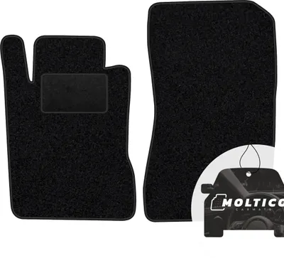 Produktbild von moto-MOLTICO Vorne Fußmatten Auto Velours Autoteppiche Schwarz Automatten Set 2-teilig passend für Mercedes-Benz CLS W219 2004-2010