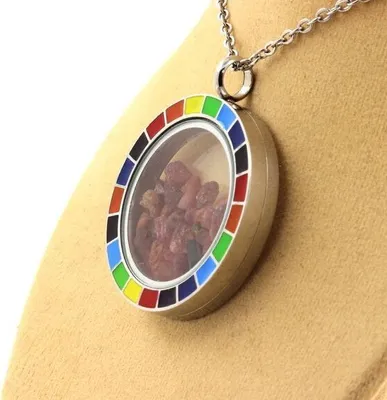 Immagine prodotto di Collana in tormalina grezza multicolore